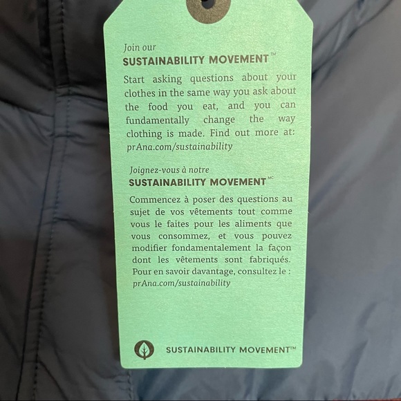 Prana Hellebore Down Puffer Vest Nocturnal Colorblock Size XL - Picture 7 of 7